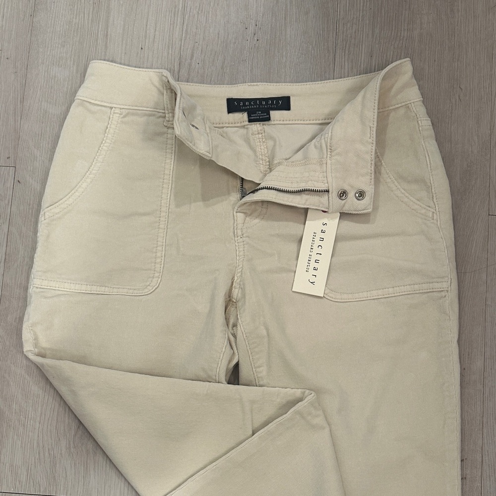 Sanctuary Cream Corduroy Pants